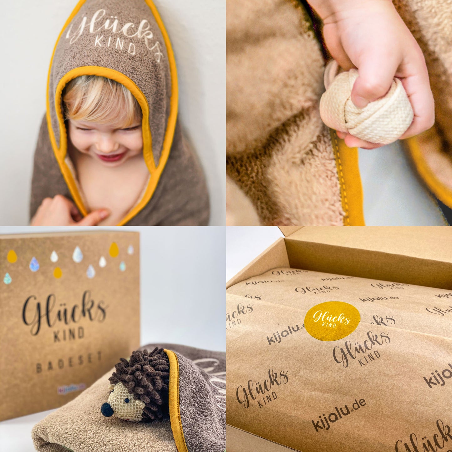 Glückskind Badeset Gelb
