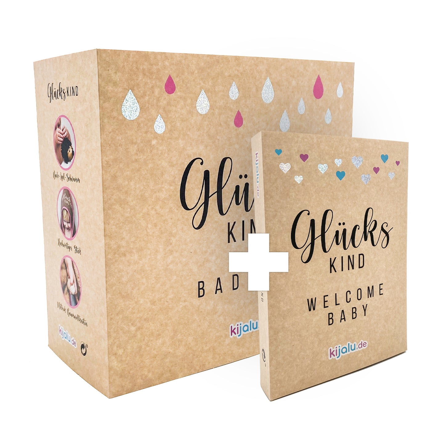 Badeset Rosa + Welcome Baby Box